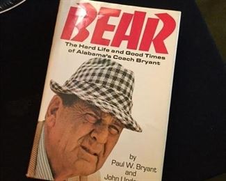 SIGNED BY PAUL 'BEAR' BRYANT  AND A SIGNED ARCHIE MANNING BOOK NOT SHOWN