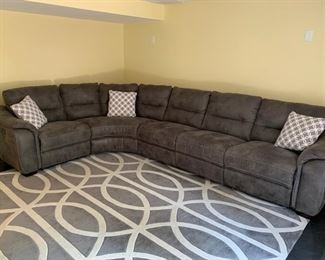Sectional Sofa with Power Recliners  - Sections  Right and Left Arms 37"H x 36"D x 37"W Curve 37"H x 36"D x 56"W Single Seat (2)37"H x36"D x 27"W                                                                                     Price $800.00