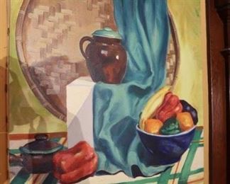 Vintage painting on canvas