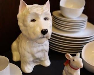 Vintage porcelain animals, dishes