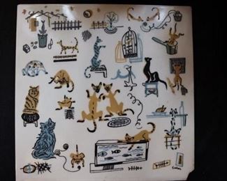 Mid-century trivet tile