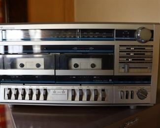 Vintage stereo double cassette