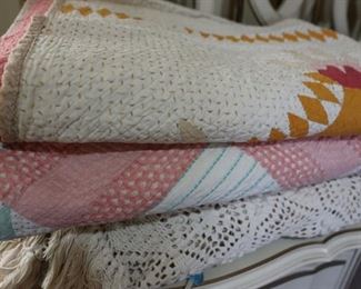 Vintage quilts and blankets