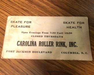 Vintage Roller Rink Card
