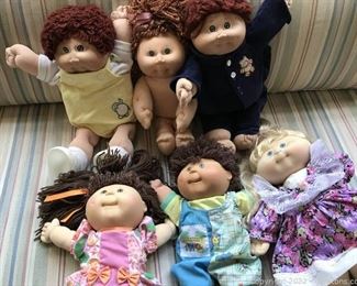 6 Cuddling Cabbage Patch Kids both Boys and Girls