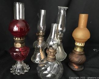 Nice Collection of Miniature Oil Lamps