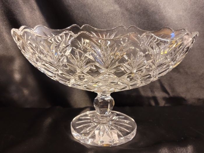 Waterford Crystal Footed Boat Bowl - Marked