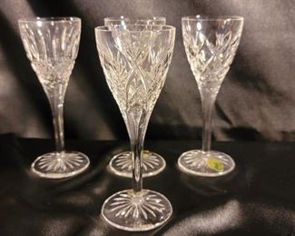 (4) Waterford Crystal Cordial Stems, Marked