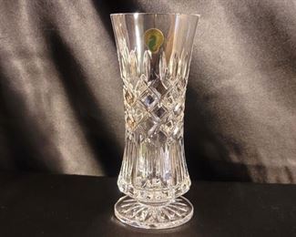 Waterford Crystal 7.5in Pansy Vase, Marked