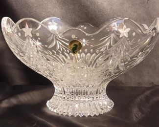 Waterford Footed Crystal Bowl, Marked Waterford