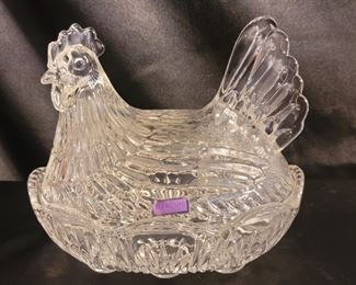 Waterford Marquis Crystal Hen Covered Egg Dish