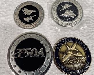 (4) T50A F-22 Medals