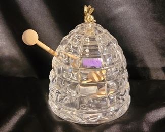 Waterford Marquis Crystal Honey Pot, Marked