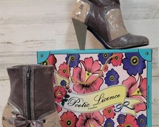 Brown Snakeskin with Bow Boots by Poetic License