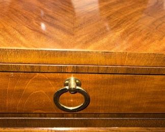 Detail view of end table top