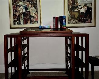 Handmade wood drafting table