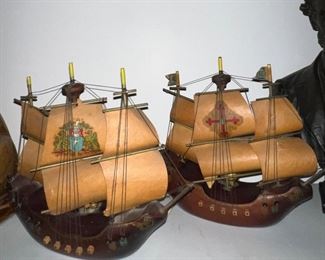 Vintage Clipper ship lamps