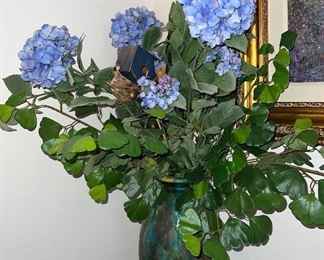 Ceramic vase and artificial florals