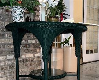 Lloyd Loom wicker side table