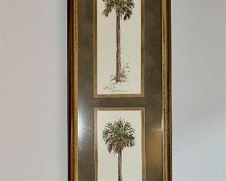 Palm trees lithograph