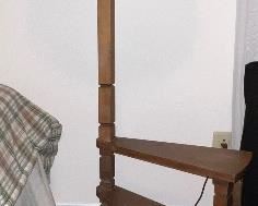 Unique wood floor lamp