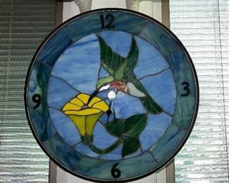 Stained glass clock