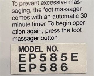 Massage chair model no.