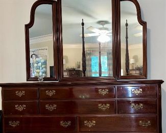 Ethan Allen dresser and mirror