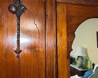 Detail of antique wardrobe