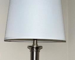 Brushed nickel lamp
