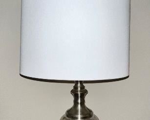 Brushed nickel lamp