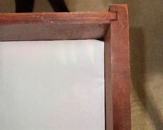 Detail on accent table drawer