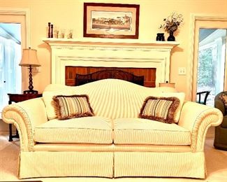 Drexel Heritage camel back sofa