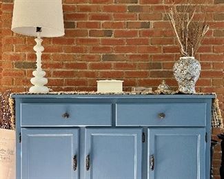 Painted cabinet with decor
