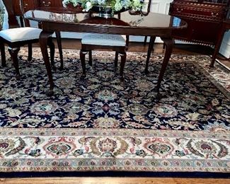 Hand knotted area rug