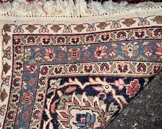 Reverse side of area rug