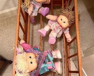 Alternate view of doll crib and dolls