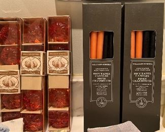 Williams-Sonoma candle holders and small taper candles
