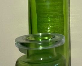 Green apothecary style jars