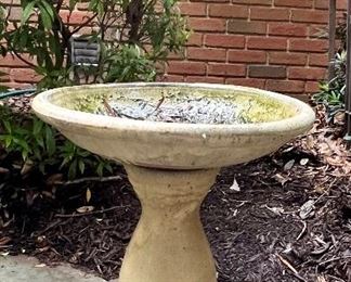 Cement bird bath