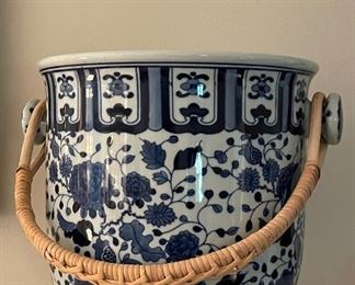Williams-Sonoma blue and white urn