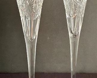 Waterford crystal champagne flutes
