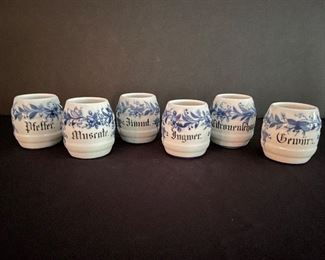 Blue & White spice jars