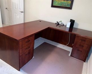 Top view of desk