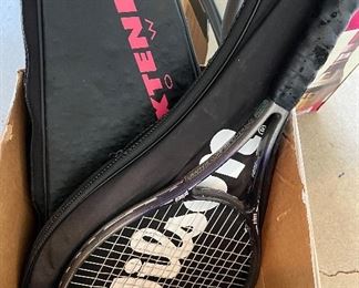 Various tennis rackets
