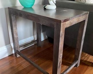 GREY & BROWN SIDE TABLE 24"L X 15"W X 22" T