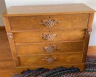 Beautiful dresser with grape carved pulls