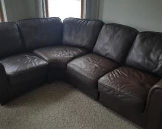 Like New Leather Sectional Couch