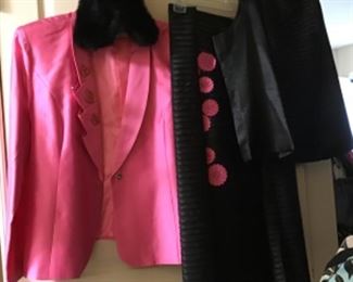 3 piece suit with top skirt & blazer to match size 24. Priced at $35.00 OBO