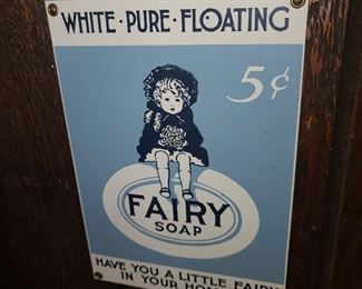 Porcelain Fairy Soap Sign